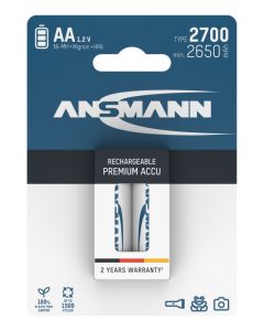  NiMH Akku Mignon AA Typ 2700 (min. 2500 mAh) 2er Blister